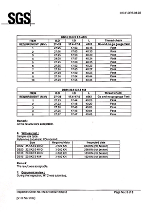 尺寸檢驗(yàn)報告
